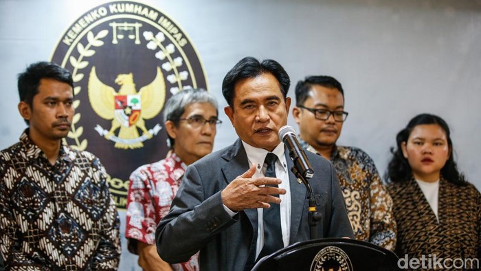 Menko Kumham Imipas Yusril Ihza Mahendra (Rifkianto Nugroho/detikcom)